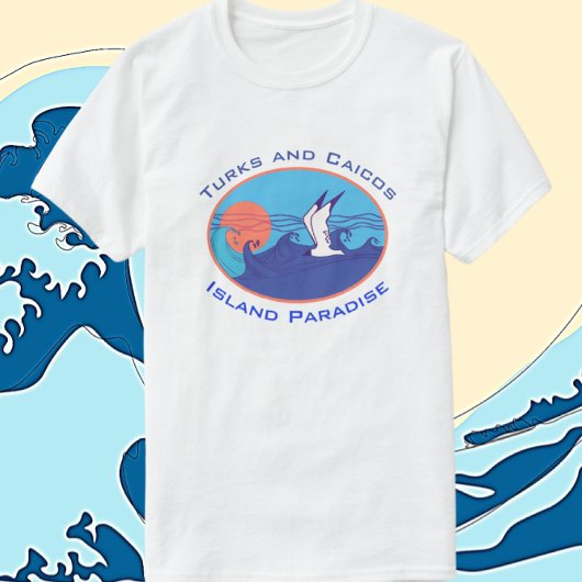 タークスとカイコスアイランドパラダイスウェーブズTシャツ Tシャツ