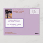 タークスとカイコス葉書「ヤシの木を採用した ポストカード (裏面)