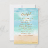 タークスバケーションバチェロレッテ結婚 サンキューカード (裏面)