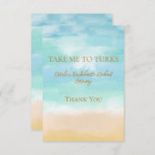 タークスバケーションバチェロレッテ結婚 サンキューカード (正面/裏面)