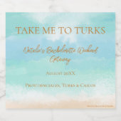 タークスバケーションバチェロレッテ結婚 スパークリングワインラベル (シングルラベル)