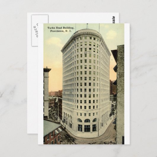 タークスヘッド建物プロビデンスRI 1915ヴィンテージ ポストカード (正面/裏面)