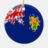 タークス諸島とケーコス諸島のすごい旗 セラミックオーナメント (裏面)