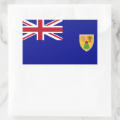 タークス諸島とケーコス諸島の旗 長方形シール (バッグ)