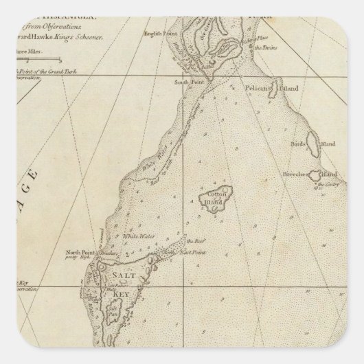 タークス諸島 スクエアシール (正面)