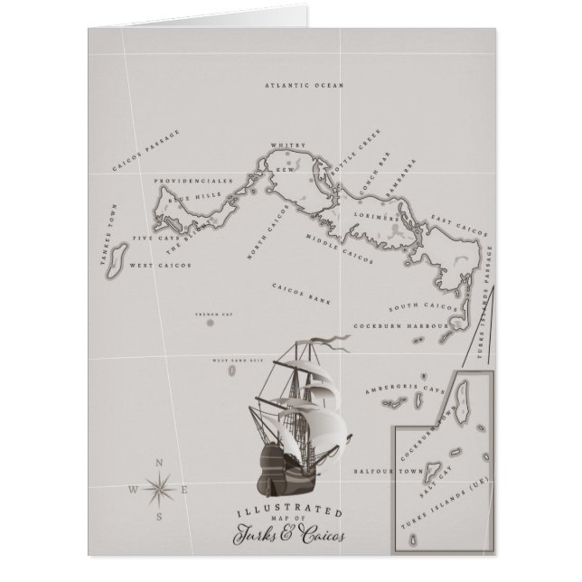 タークス・カイコスの地図 (正面)