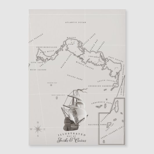 タークス・カイコスの地図 (正面)