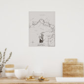 タークス・カイコスの地図 ポスター (キッチン)