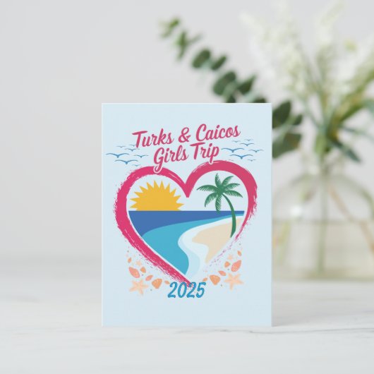 タークス&カイコスガールズトリップトロピカルパラダイス ポストカード (スタンド正面)