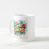 タークス&カイコスグラフィティビベス：島の通りアート コーヒーマグカップ (正面左)