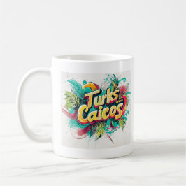 タークス&カイコスグラフィティビベス:島の通りアート コーヒーマグカップ