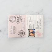 タークス&カイコスパスポート結婚式招待状 招待状 (内部)