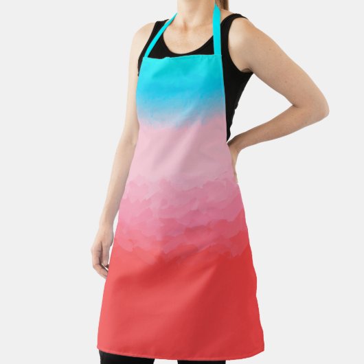 タークス・カイコスブルー・コーラルグラデーション エプロン (インサイチュ)