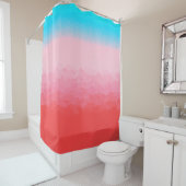 タークス・カイコスブルー・コーラルグラデーション シャワーカーテン (インサイチュ)