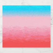 タークス・カイコスブルー・コーラルグラデーション スパークリングワインラベル (シングルラベル)