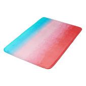 タークス・カイコスブルー・コーラルグラデーション バスマット (アングル)