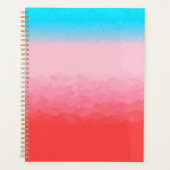 タークス・カイコスブルー・コーラルグラデーション プランナー手帳 (正面)