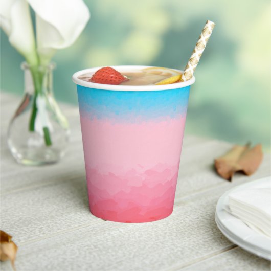 タークス・カイコスブルー・コーラルグラデーション 紙コップ (インサイチュ)