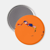 タークス・カイコス国旗の地図 マグネット (正面/裏面)