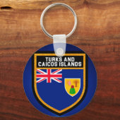 タークス・カイコス国旗 キーホルダー (正面)