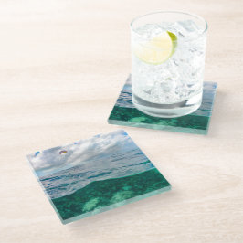 タークス&カイコス海パラセイルコースター ガラスコースター