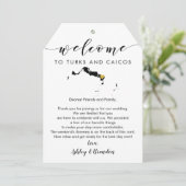 タークス&カイコス結婚ズの歓迎ラベルと旅程 (スタンド正面)