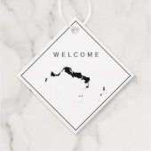 タークス・カイコス結婚ズ歓迎バッグギフトラベル フェイバータグ (正面)