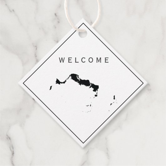 タークス・カイコス結婚ズ歓迎バッグギフトラベル フェイバータグ (正面)