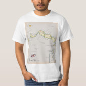 タークス・カイコス諸島のイラスト地図 Tシャツ (正面)