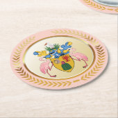 タークス・カイコス諸島の紋章 ラウンドペーパーコースター (アングル)