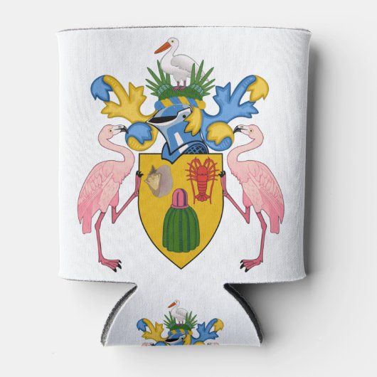 タークス・カイコス諸島エンブレム 缶クーラー (正面)