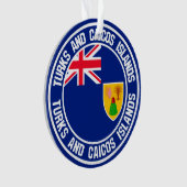 タークス・カイコス諸島ラウンドエンブレム オーナメント (正面)