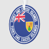 タークス・カイコス諸島ラウンドエンブレム オーナメント (正面)
