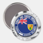 タークス・カイコス諸島ラウンドエンブレム マグネット (正面/裏面)
