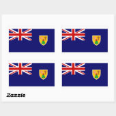 タークス・カイコス諸島国旗 長方形シール (シート)