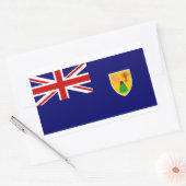 タークス・カイコス諸島国旗 長方形シール (封筒)