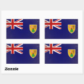 タークス・カイコス諸島 長方形シール (シート)