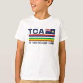 タークス・カイコス諸島 ISO Alpha 3 デザイン Tシャツ (正面)