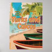 タークス・カイコス・ヴィンテージ旅行ポスター ポスター (正面)