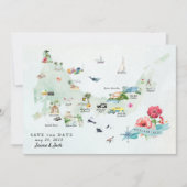 タークス&カイコス |結婚式の日程マップ セーブザデート (正面)