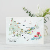 タークス&カイコス |結婚式の日程マップ セーブザデート (スタンド正面)