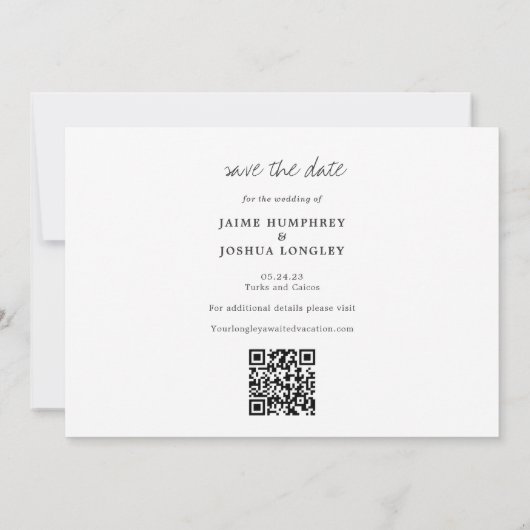 タークス&カイコス |結婚式の日程マップ セーブザデート (裏面)