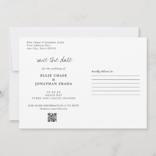 タークス&カイコス |結婚式の日程マップ 招待状 (裏面)