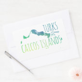 タークス&カイコス 長方形シール (封筒)