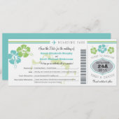 タークス&カイコ日付搭乗券を保存 セーブザデート (正面/裏面)