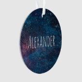 タークパーソナライズされたイズ銀河系絵を描スパークルス オーナメント (正面)
