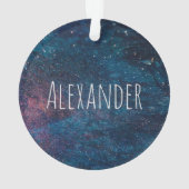 タークパーソナライズされたイズ銀河系絵を描スパークルス オーナメント (裏面)