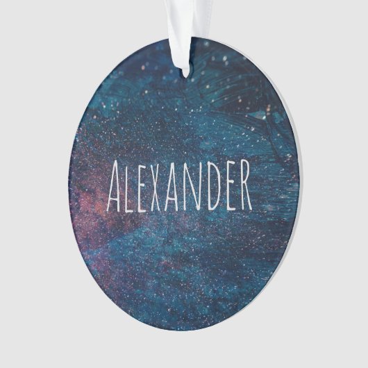 タークパーソナライズされたイズ銀河系絵を描スパークルス オーナメント (正面)