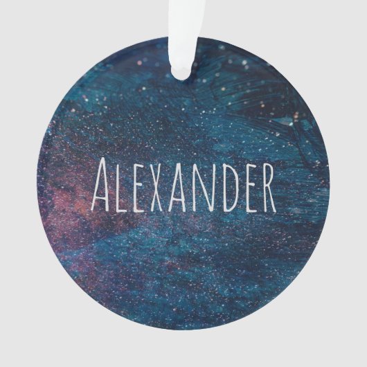 タークパーソナライズされたイズ銀河系絵を描スパークルス オーナメント (正面)