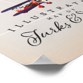 ターク図解入りの、写真付きのスとカイコスの地図 ポスター (角)